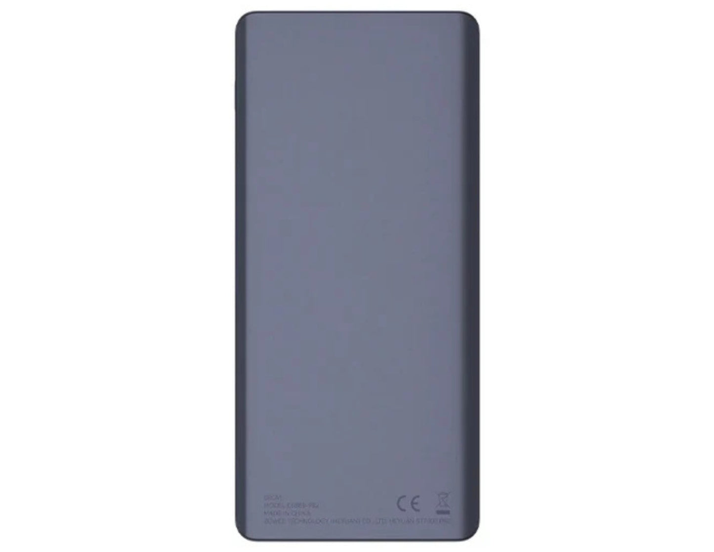 Gray power bank on a white background