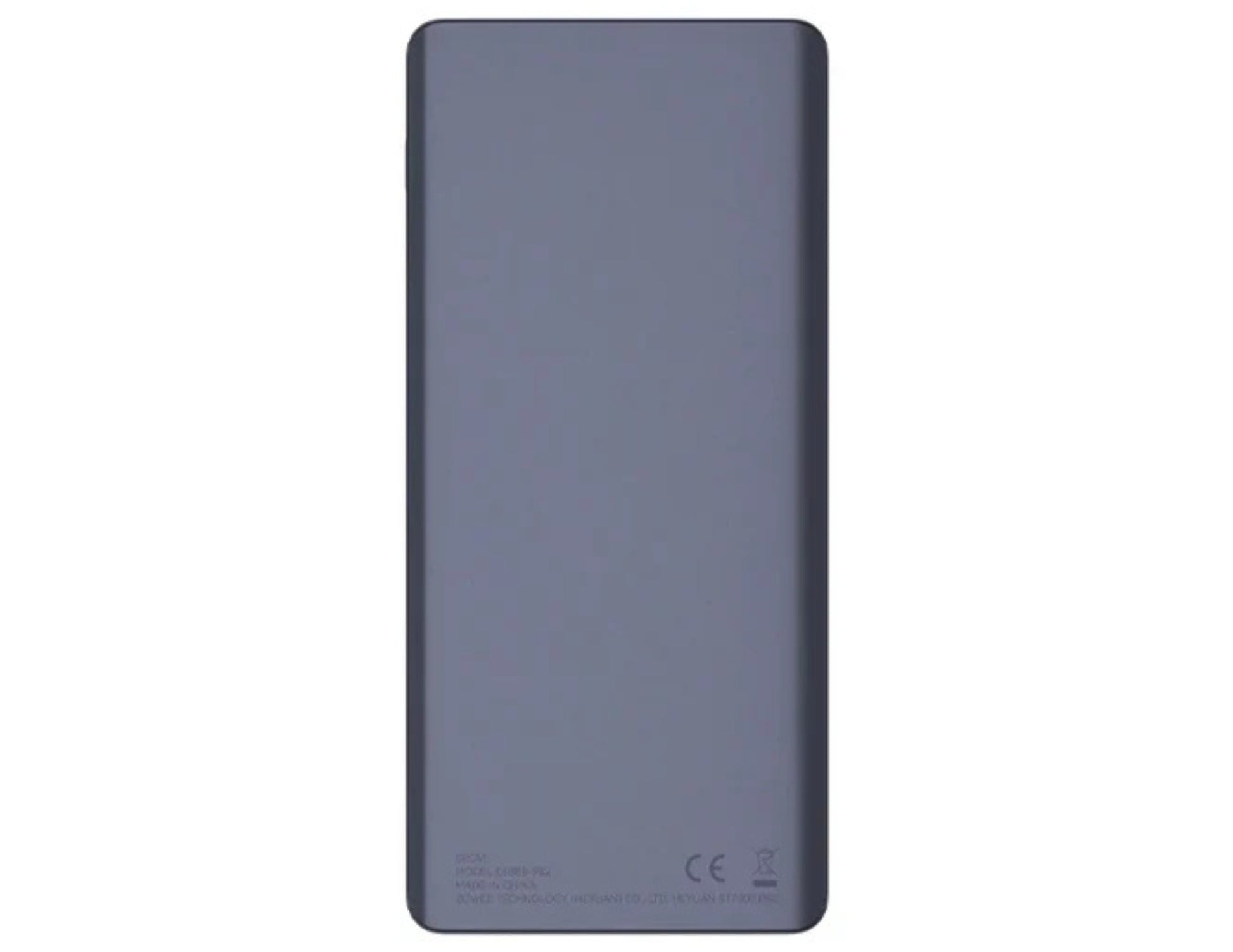 Gray power bank on a white background