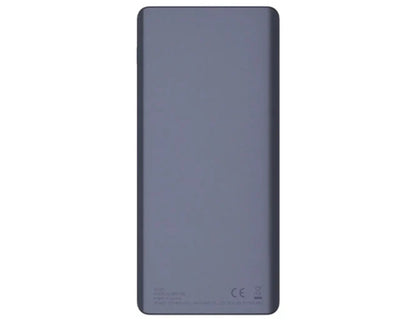 Gray power bank on a white background