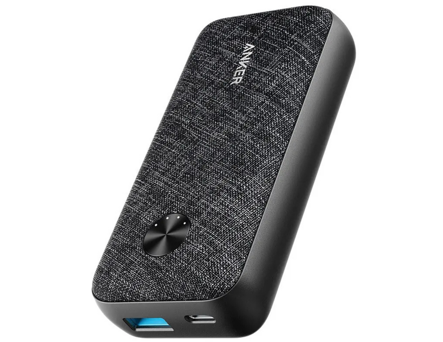 Compact Anker PowerCore Metro Power Bank 10000mAh in black. 