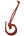 Arabic Letter Leather Car Hanging Pendant