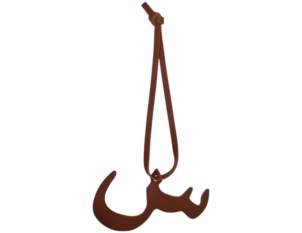 Arabic Letter Leather Car Hanging Pendant