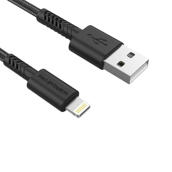 RAVPower RP-CB042 2m USB-A to Lightning cable with nylon braided design and 480Mbps sync Black Qatar
