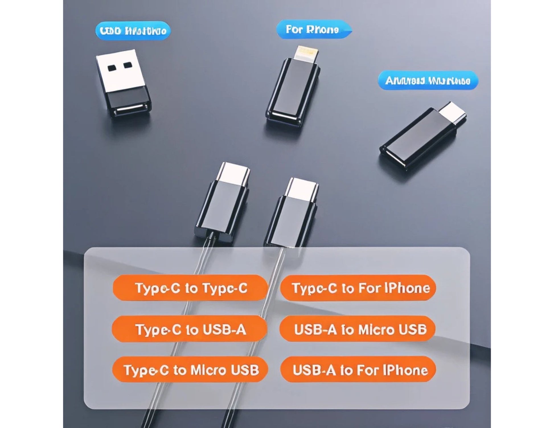Wizard Multi-Functional Storage Bracket Set, 5-in-1 travel adapter kit with pop-up design, USB-C, USB-A, Lightning, Micro connectors and SIM ejector, at Thabthaba Store Qatar