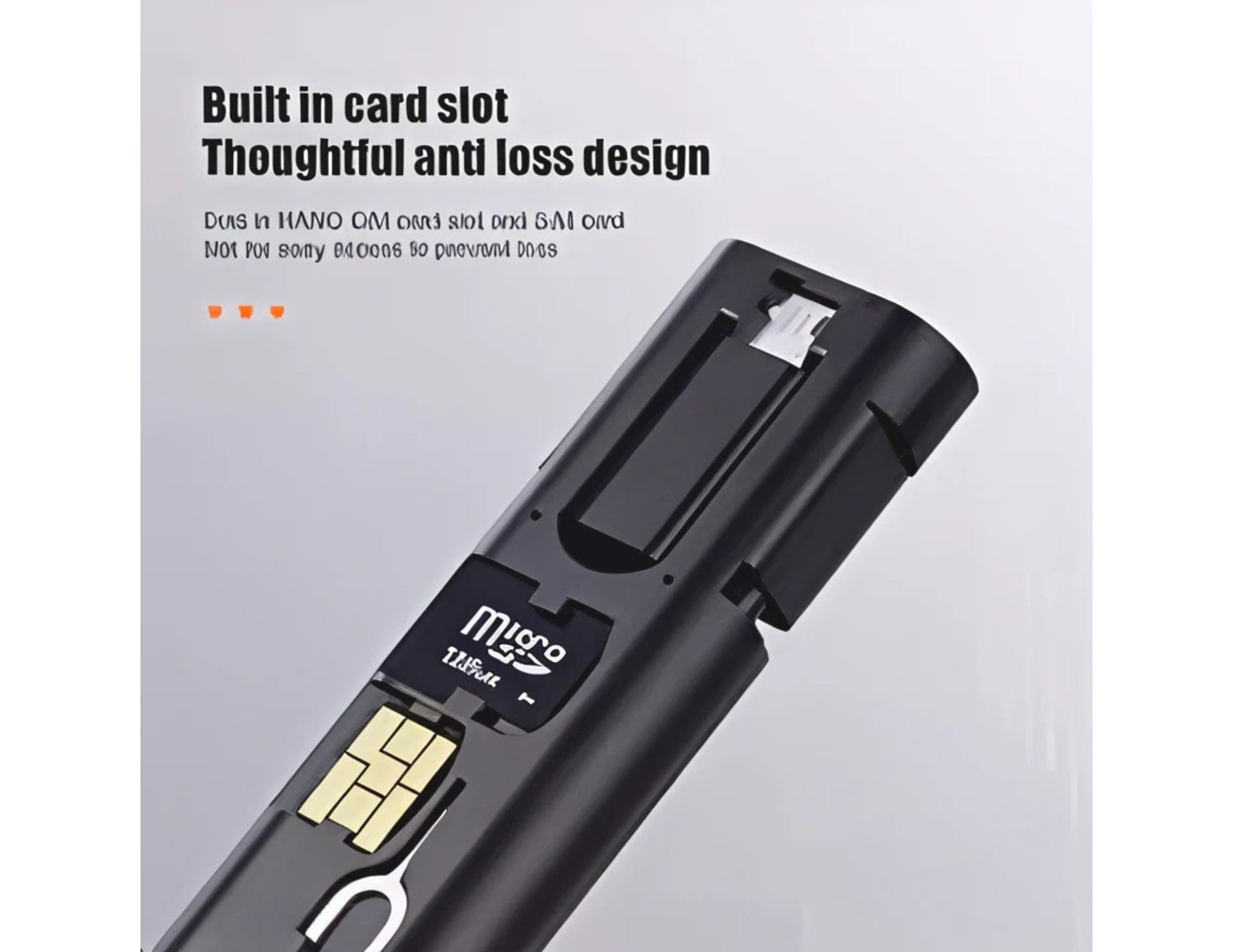 Wizard Multi-Functional Storage Bracket Set, 5-in-1 travel adapter kit with pop-up design, USB-C, USB-A, Lightning, Micro connectors and SIM ejector, at Thabthaba Store Qatar