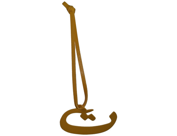 Arabic Letter Leather Car Hanging Pendant