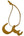 Arabic Letter Leather Car Hanging Pendant