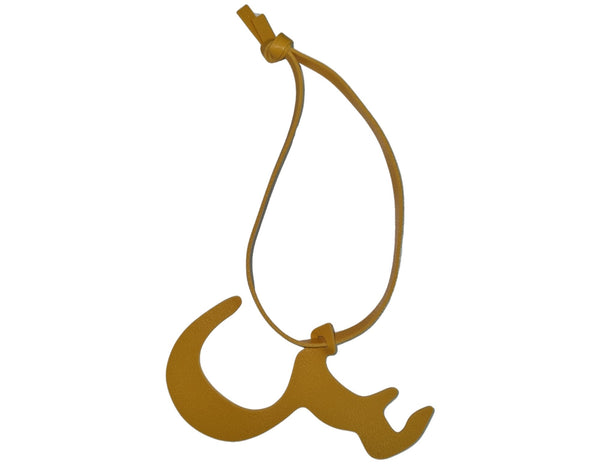 Arabic Letter Leather Car Hanging Pendant