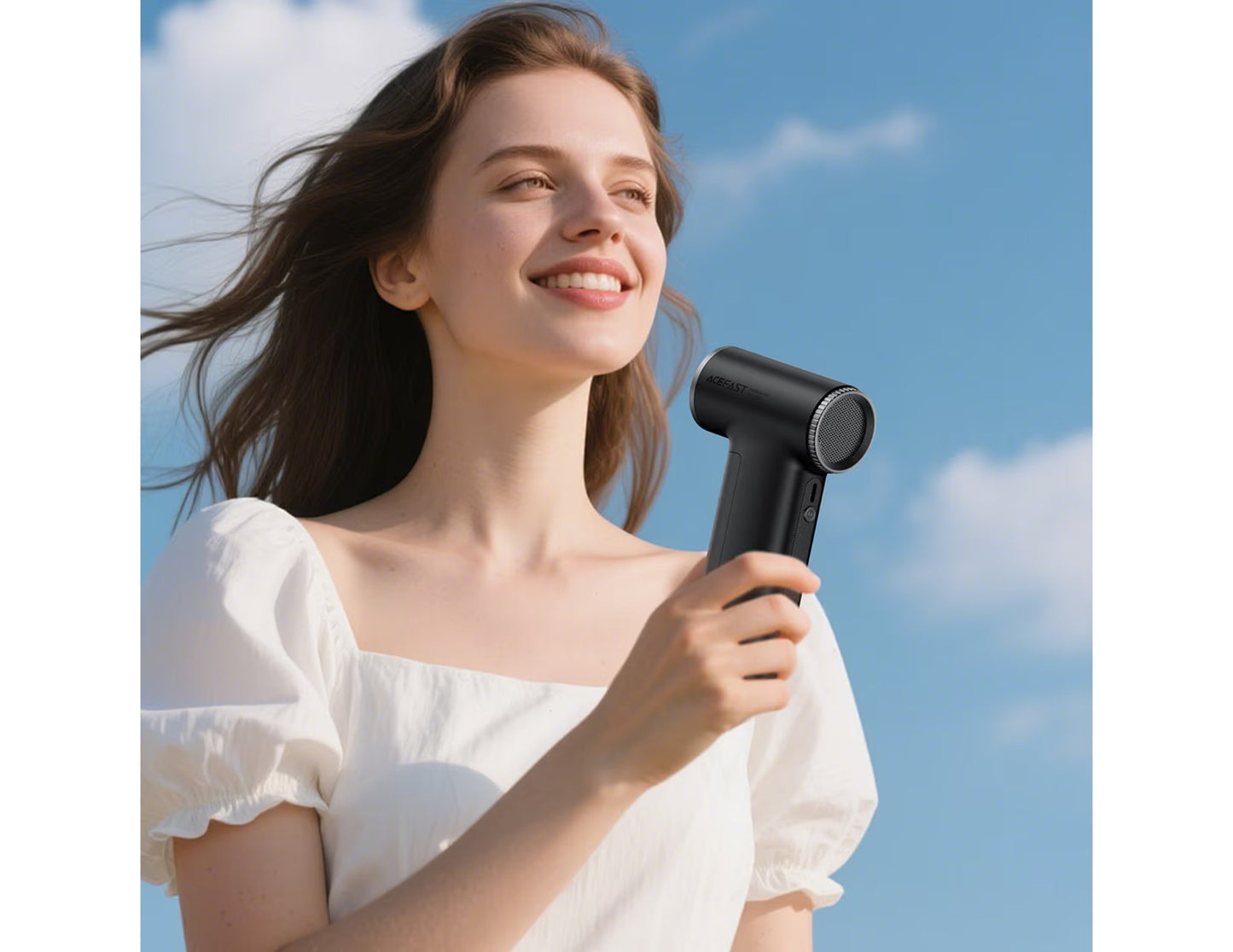 ACEFAST AceFlow YF4 turbo handheld fan with digital display 199 airflow levels and 17.5m/s airflow Qatar