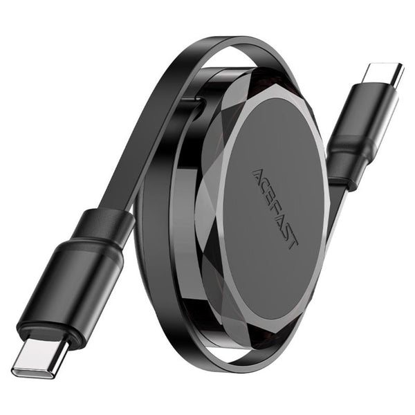 Acefast C13-03 USB-C to USB-C retractable charging cable PD60W fast charge 0.8m Qatar
