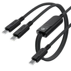 Acefast C5-11 100W USB-C to 2x USB-C Charging and Data Cable 1.2m Braided Cable Qatar