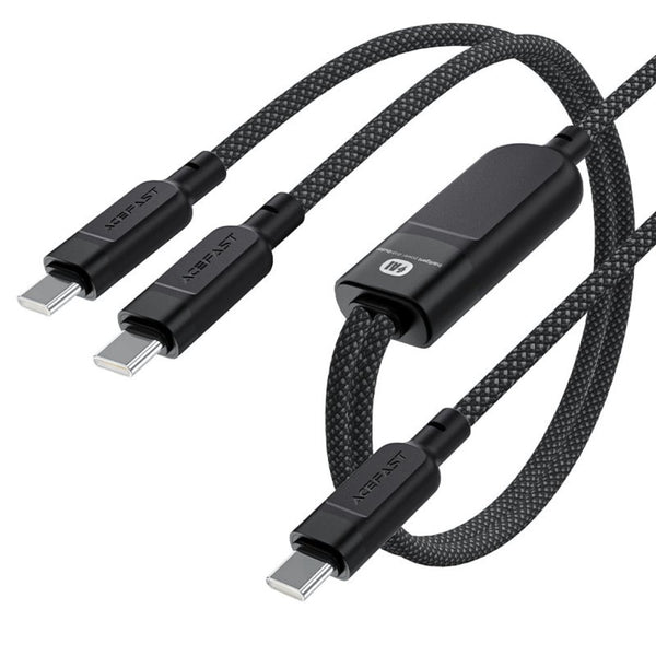 Acefast C5-11 100W USB-C to 2x USB-C Charging and Data Cable 1.2m Braided Cable Qatar