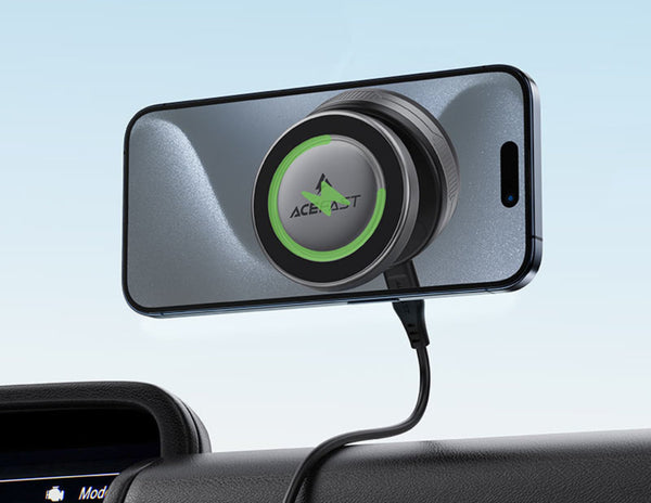 ACEFAST E29 magnetic wireless charging holder with 15W charging and electric suction mount Qatar