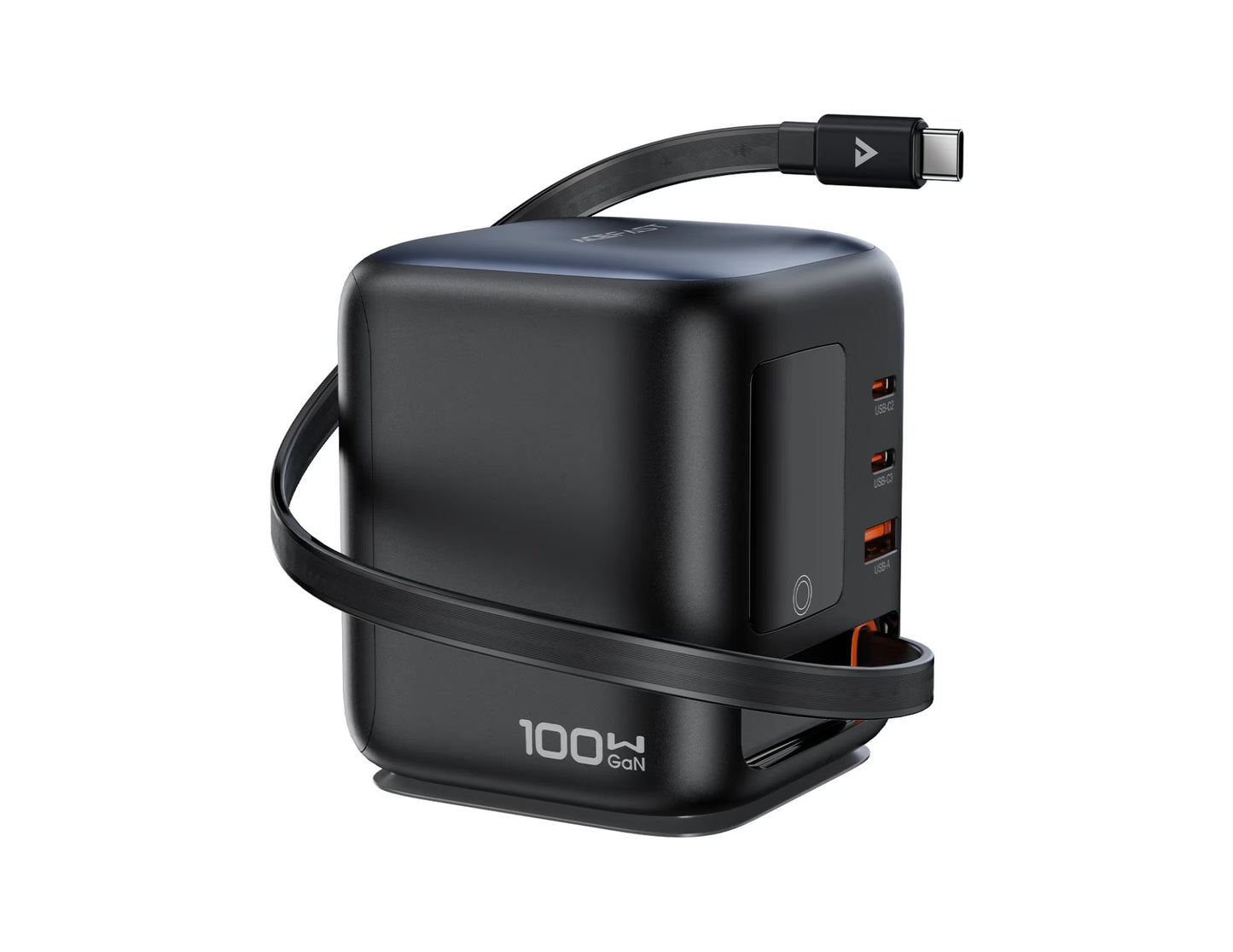 ACEFAST Z10 PD100W GaN desktop power station with retractable USB-C cable and smart display Qatar
