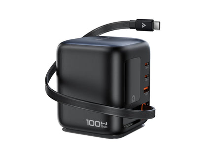 ACEFAST Z10 PD100W GaN desktop power station with retractable USB-C cable and smart display Qatar