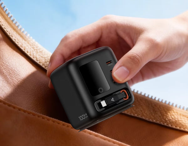 ACEFAST Z10 PD100W GaN desktop power station with retractable USB-C cable and smart display Qatar