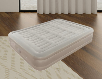 Air Bed B17 double size beige coffee camping mattress with built-in automatic pump waterproof multi-chamber ergonomic Qatar