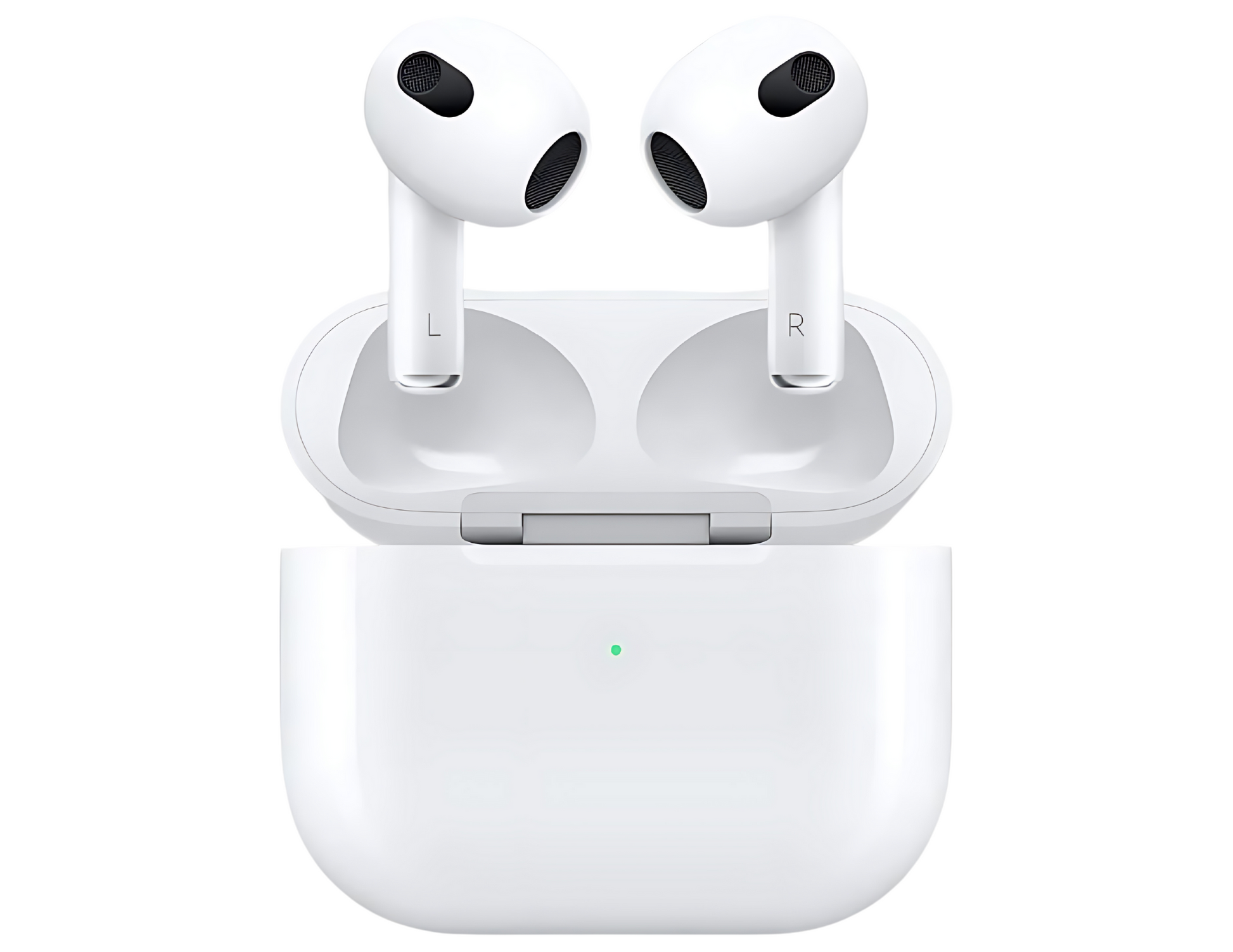 Side view of the AirPods (3rd Gen) showing the sleek, compact design.