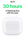AirPods 4 and USB-C charging case alongside an Apple Watch charger.
