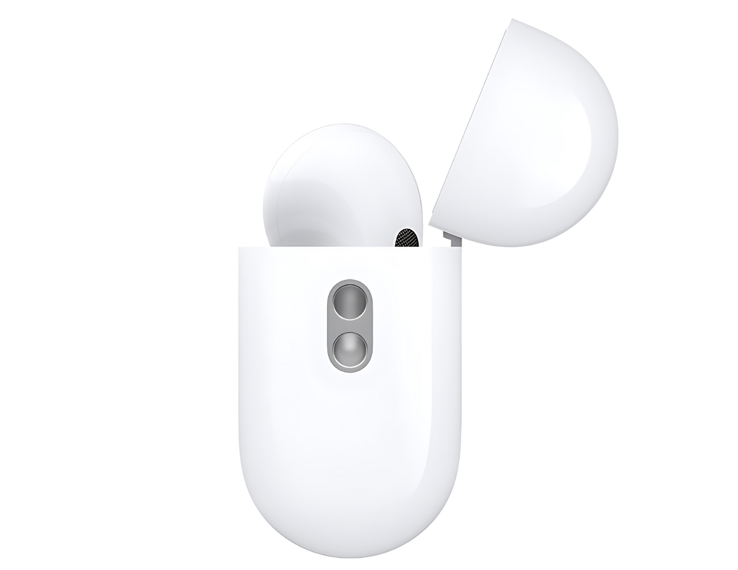 Side view of AirPods Pro, showing the stem with touch control functionality.