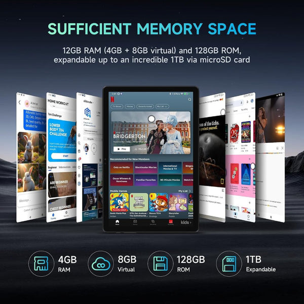 Alldocube iPlay 60S Tablet 128GB Black with 10.1-inch IPS display Android 14 and Wi-Fi 6 Qatar