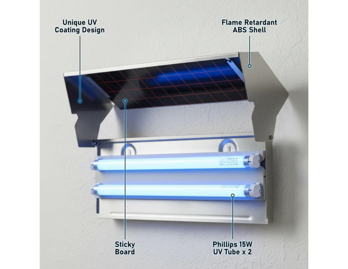 ALSHABAH Steel Model 7000 flying insects killer stainless steel indoor glue board trap.