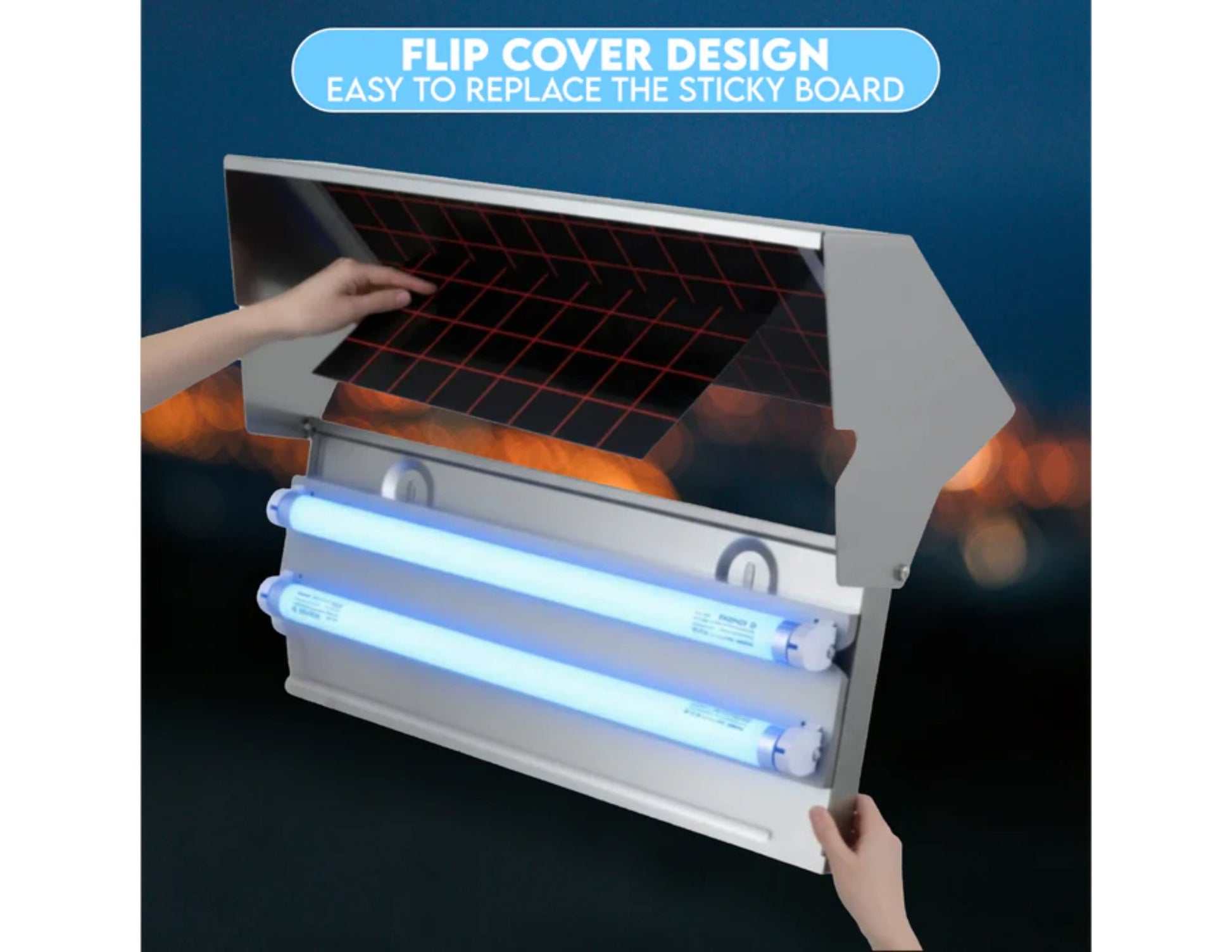 ALSHABAH Steel Model 7000 flying insects killer stainless steel indoor glue board trap.