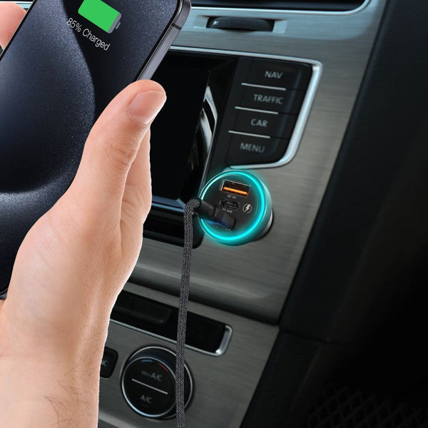 Amazingthing FlexiPower Max 63W tri-port car fast charger with 2 USB-C and 1 USB-A ports Qatar