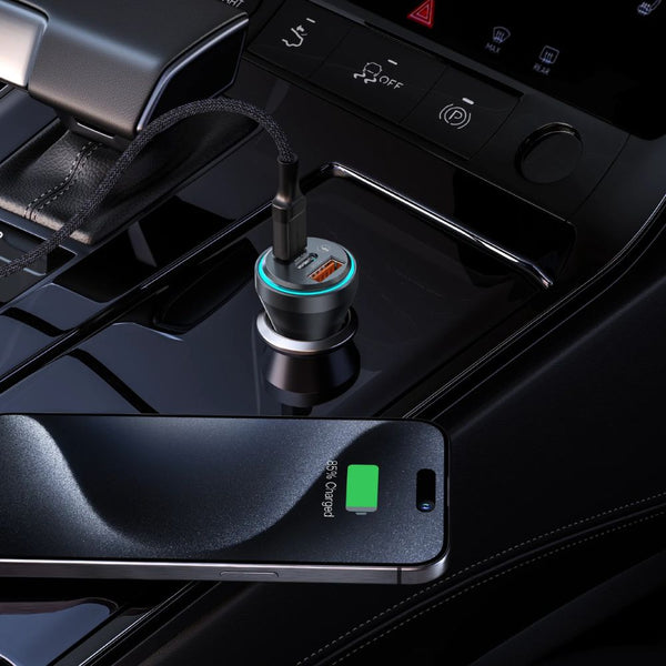 Amazingthing FlexiPower Max 63W tri-port car fast charger with 2 USB-C and 1 USB-A ports Qatar