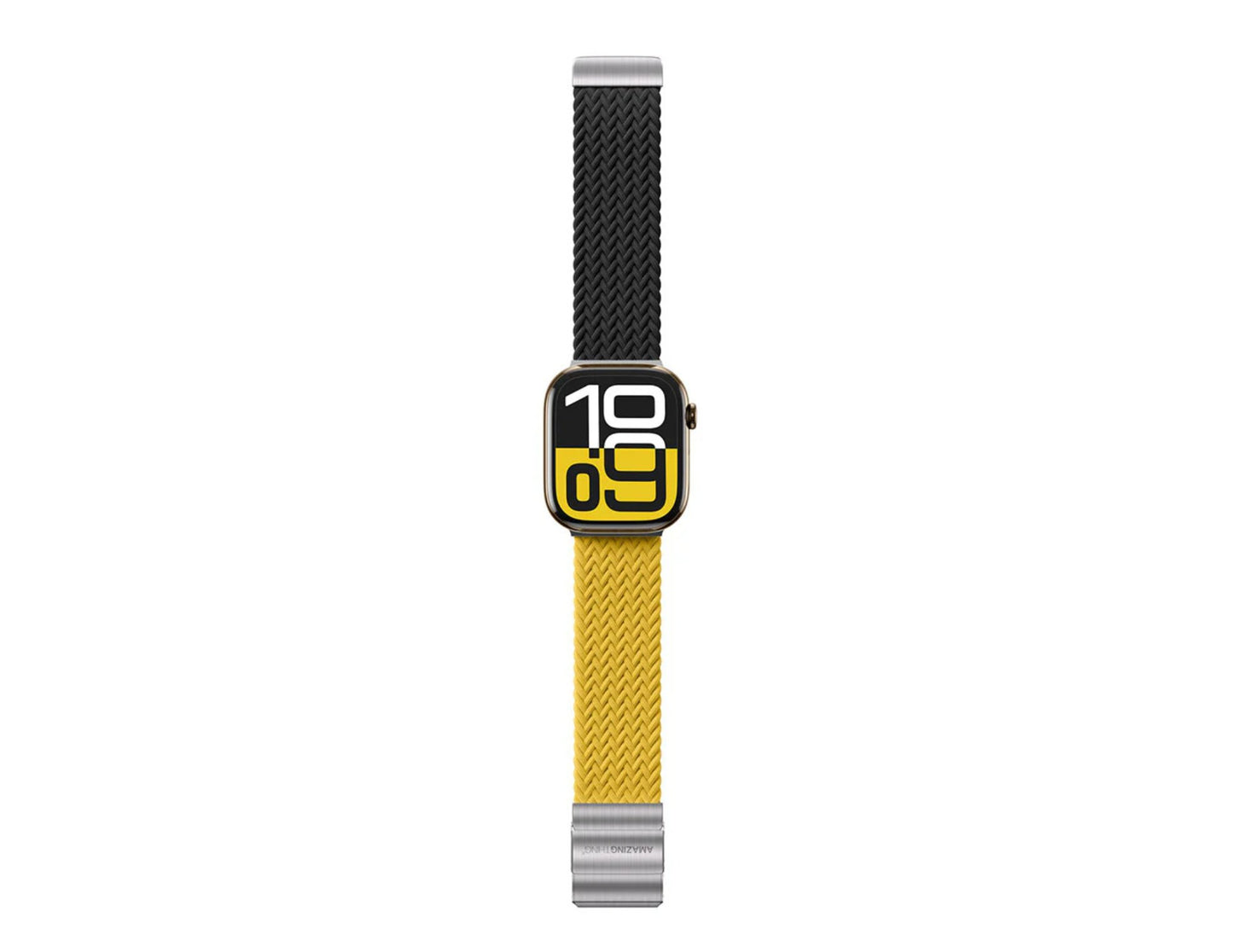 AmazingThing Glamour Blend MagniFit Nylon Watch Band for Apple Watch 49/46/45mm, tool-free adjustable, braided durable, at Thabthaba Store Qatar