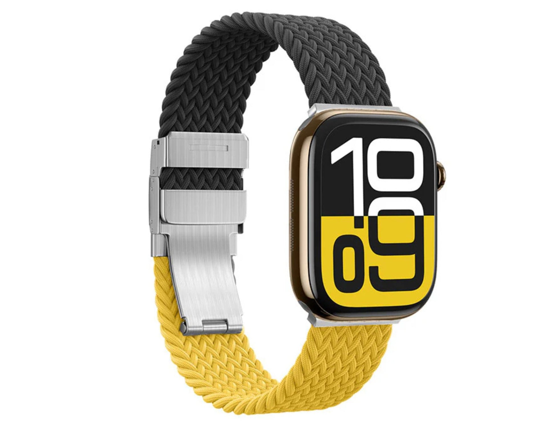 AmazingThing Glamour Blend MagniFit Nylon Watch Band for Apple Watch 49/46/45mm, tool-free adjustable, braided durable, at Thabthaba Store Qatar