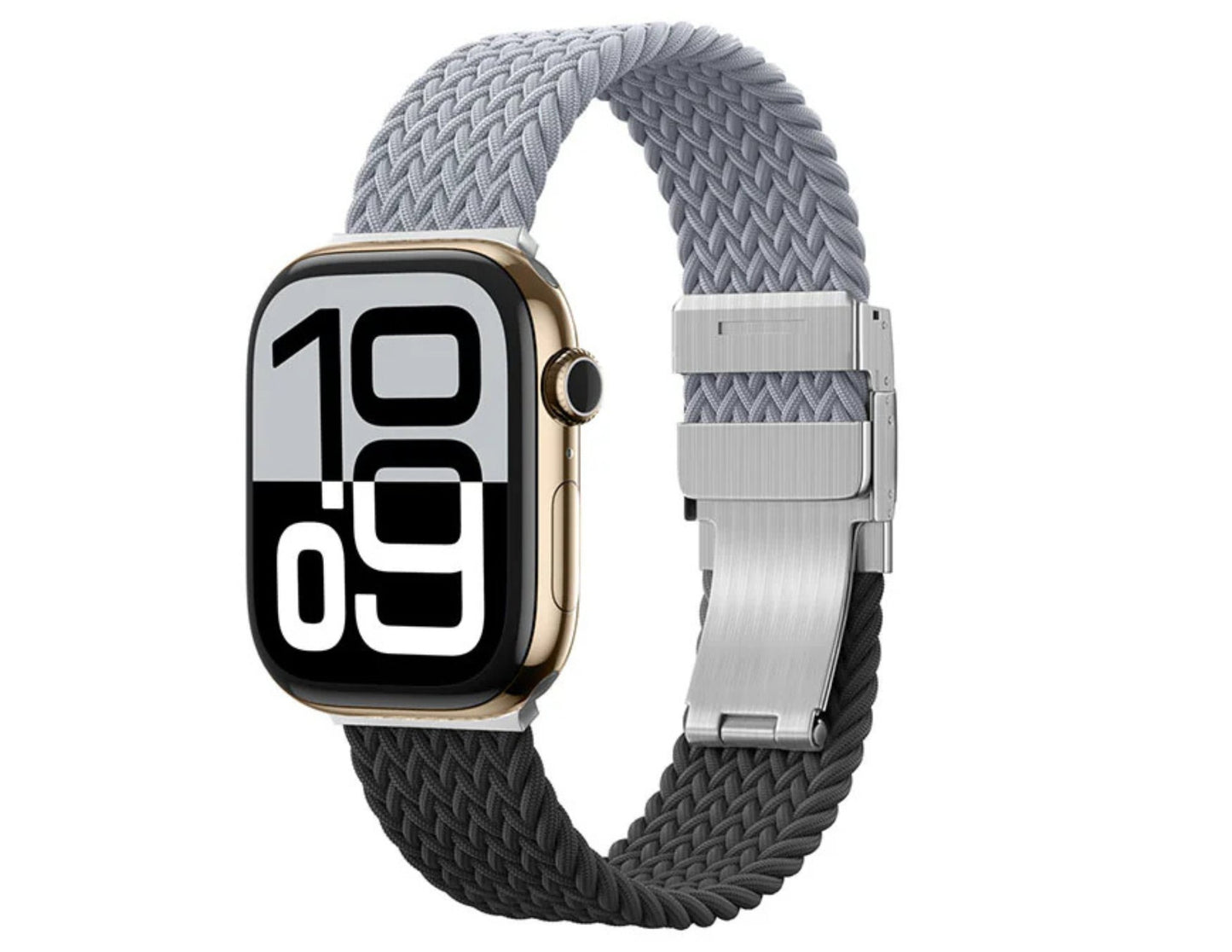 AmazingThing Glamour Blend MagniFit Nylon Watch Band for Apple Watch 49/46/45mm, tool-free adjustable, braided durable, at Thabthaba Store Qatar