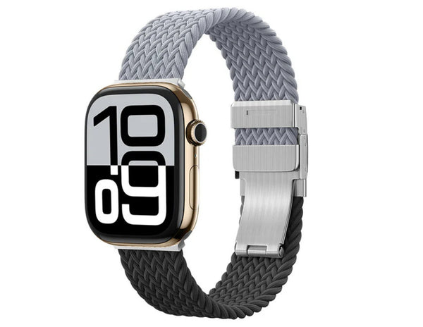 AmazingThing Glamour Blend MagniFit Nylon Watch Band for Apple Watch 49/46/45mm, tool-free adjustable, braided durable, at Thabthaba Store Qatar