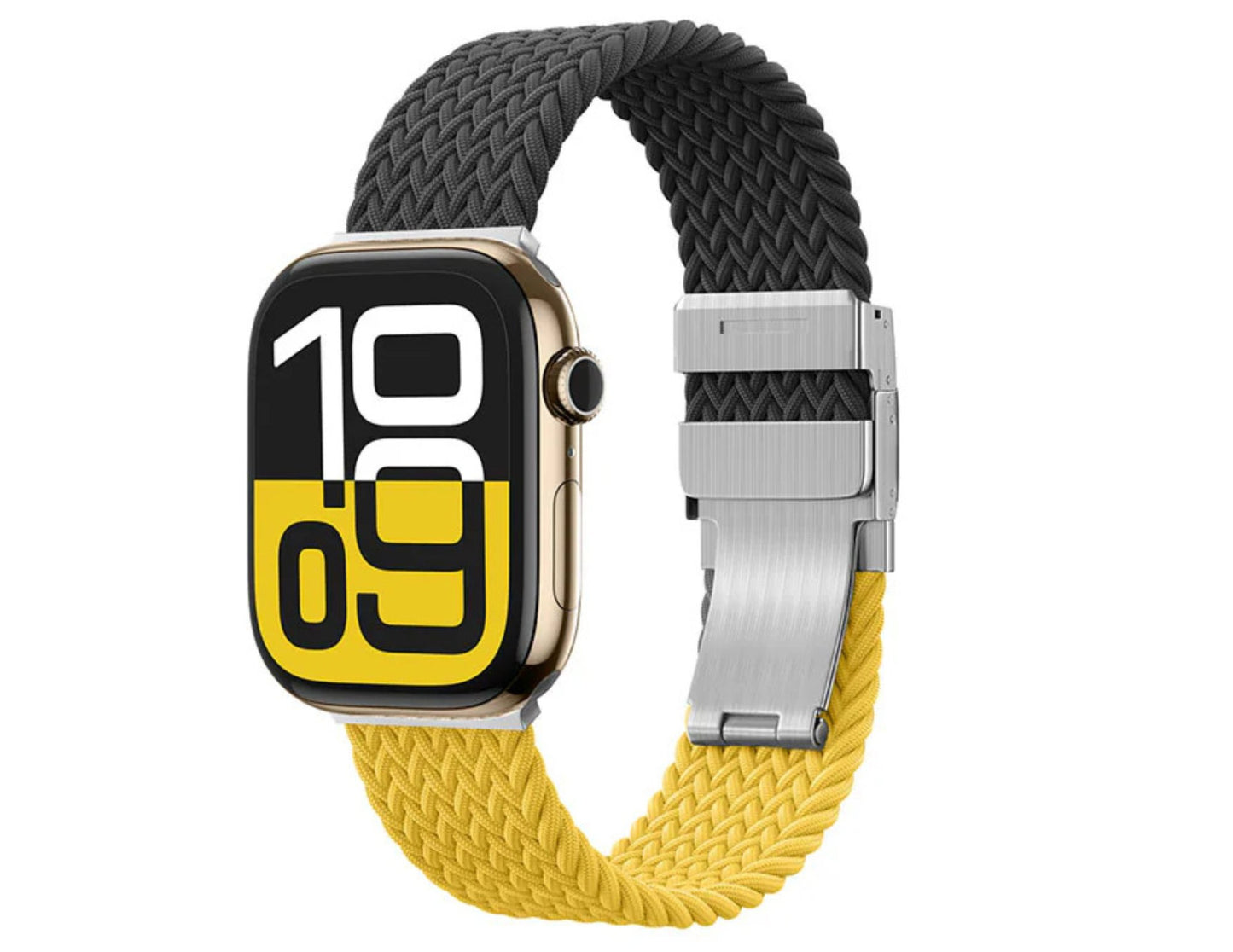 AmazingThing Glamour Blend MagniFit Nylon Watch Band for Apple Watch 49/46/45mm, tool-free adjustable, braided durable, at Thabthaba Store Qatar