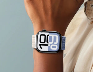 AmazingThing Glamour Blend MagniFit Nylon Watch Band for Apple Watch 49/46/45mm, tool-free adjustable, braided durable, at Thabthaba Store Qatar