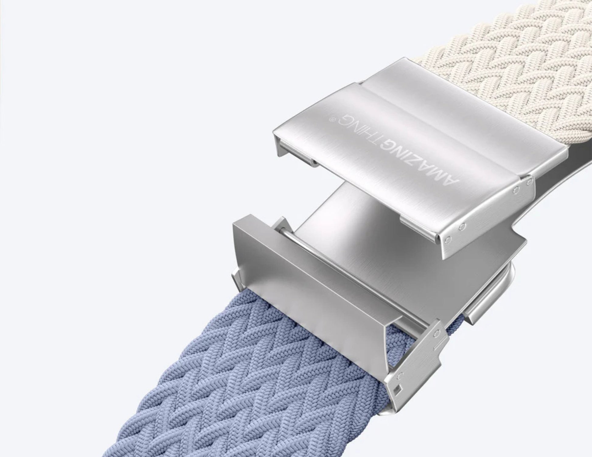 AmazingThing Glamour Blend MagniFit Nylon Watch Band for Apple Watch 49/46/45mm, tool-free adjustable, braided durable, at Thabthaba Store Qatar
