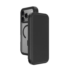 Amazingthing GLAMOUR vegan leather MagSafe folio case with card slots for iPhone 17 Pro Max Black Qatar