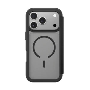 Amazingthing GLAMOUR vegan leather MagSafe folio case with card slots for iPhone 17 Pro Max Black Qatar