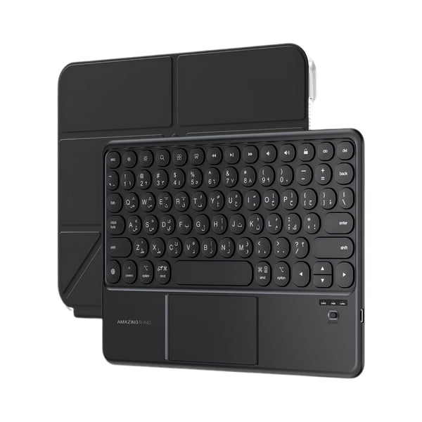 AmazingThing Minimal KeyLite keyboard case with Arabic keyboard for iPad Air 13-inch Black Qatar