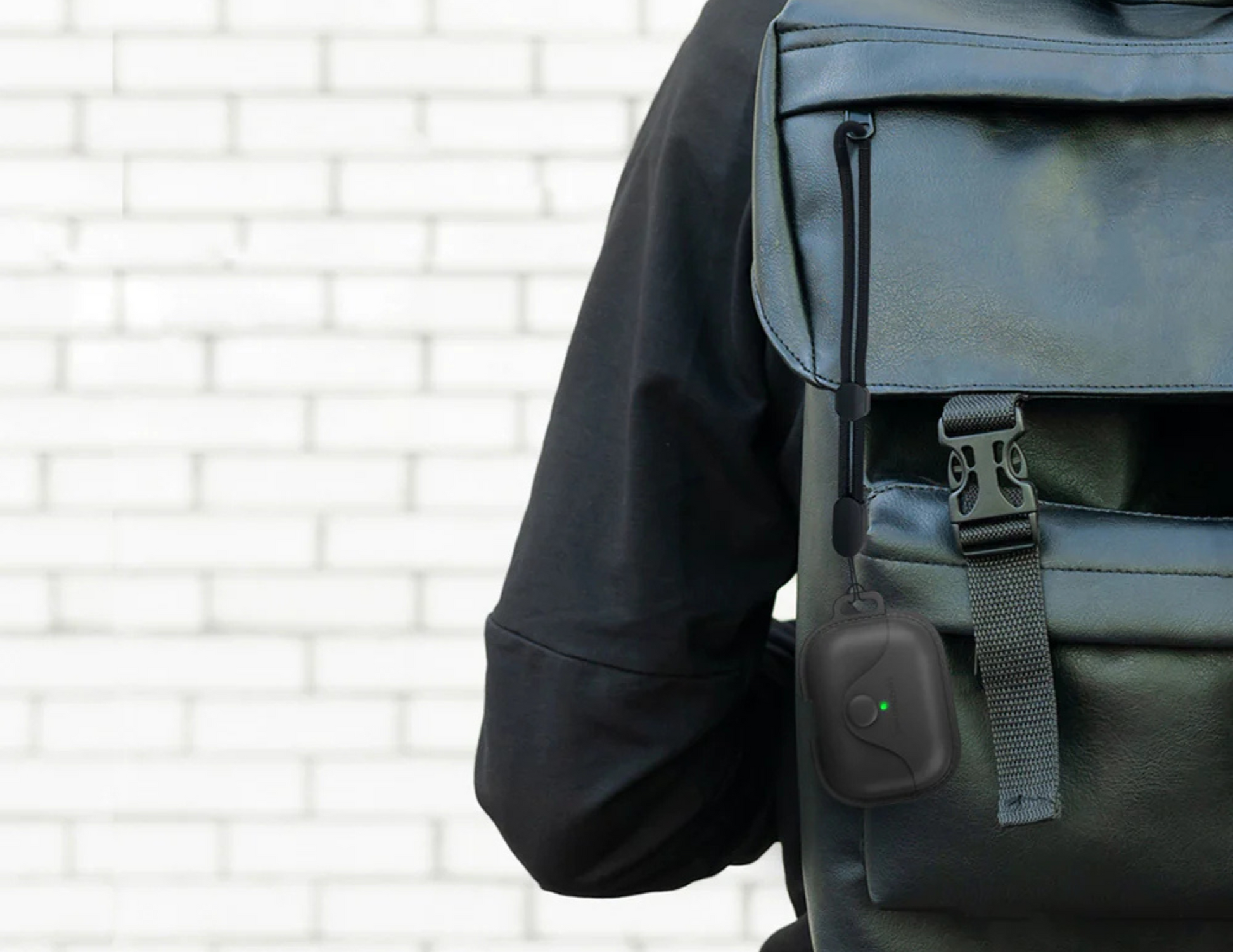 AmazingThing MARSiX PRO Leatherette Case attached to a bag with its lanyard.