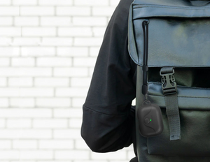 AmazingThing MARSiX PRO Leatherette Case attached to a bag with its lanyard.