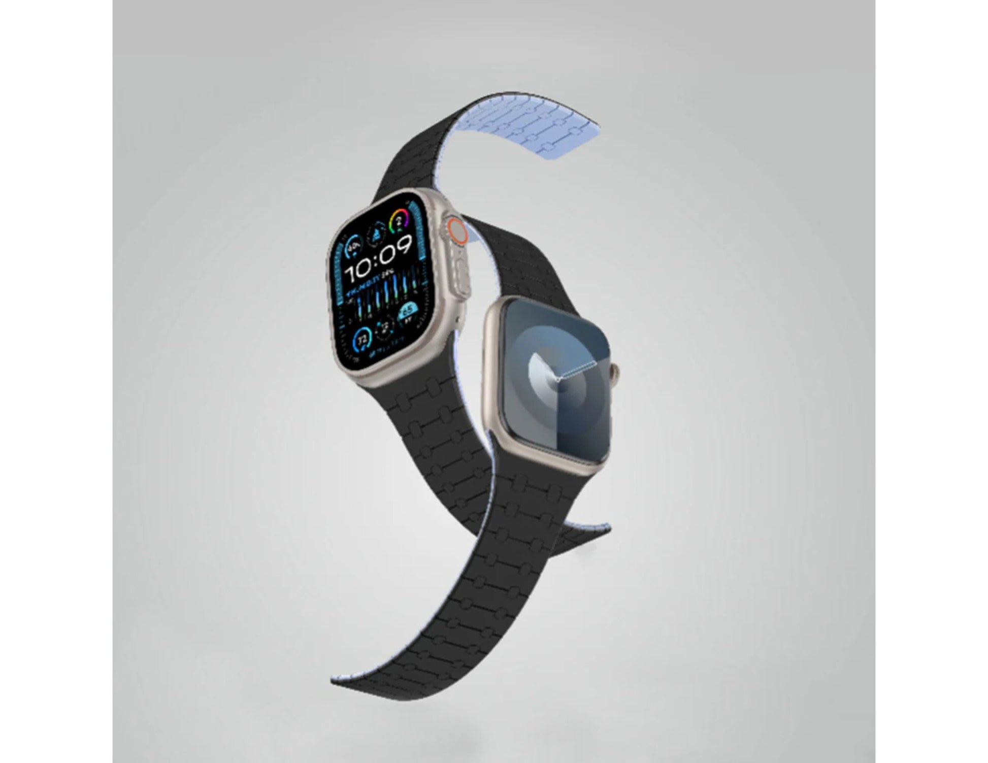 AmazingThing Smoothie Sport Silicone Magnetic Band for Apple Watch 49mm and 45mm, durable, adjustable magnetic closure, waterproof, at Thabthaba Store Qatar
