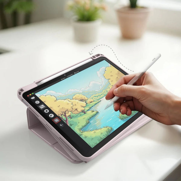Amazingthing TITAN Pro Magnium magnetic rotating case with Apple Pencil holder for iPad Air M3 M2 11 inch Pink Qatar