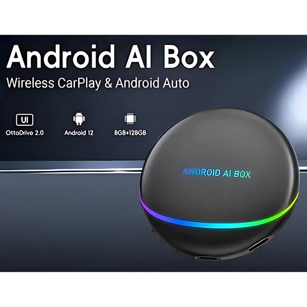Android 12 AI Box Wireless Apple CarPlay and Android Auto Adapter 8GB RAM 128GB Qatar