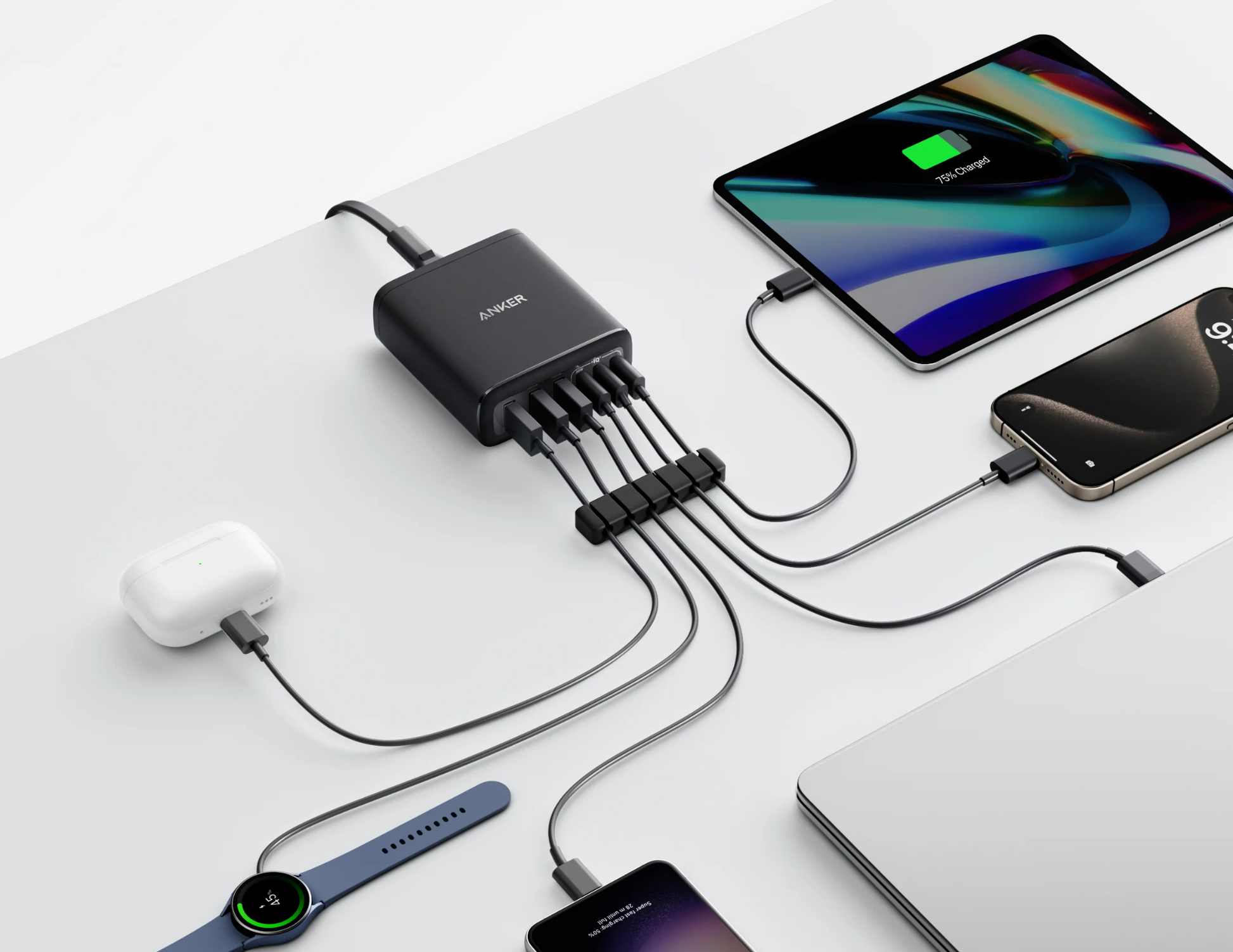 Anker 112W 6-Port GaN Charger (A2154K11) | Fast Multi-Device Anker 112W 6-Port GaN Charger (A2154K11) | Fast Multi-Device
