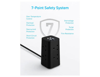 Anker A9185K11 12-in-1 power strip 20W black Thabthaba Store Qatar