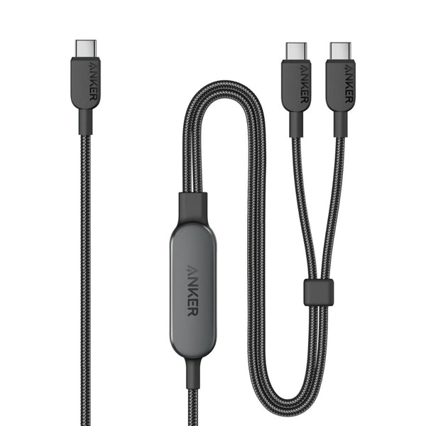 Anker 140W 2-in-1 USB-C to USB-C braided charging cable 6ft A8895H12 Qatar
