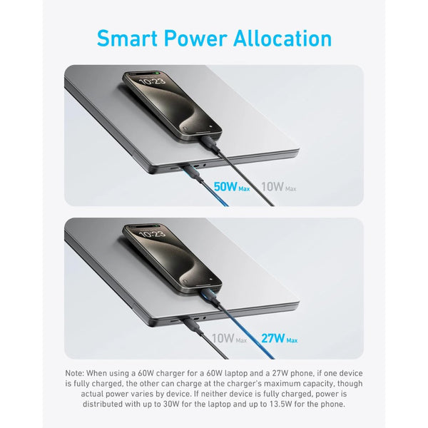 Anker 140W 2-in-1 USB-C to USB-C braided charging cable 6ft A8895H12 Qatar