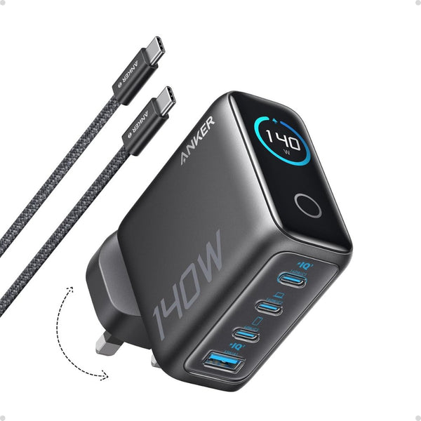 Anker 140W 4-Port GaN Laptop Charger with Smart Display USB-C Cable B2697KZ1 Qatar