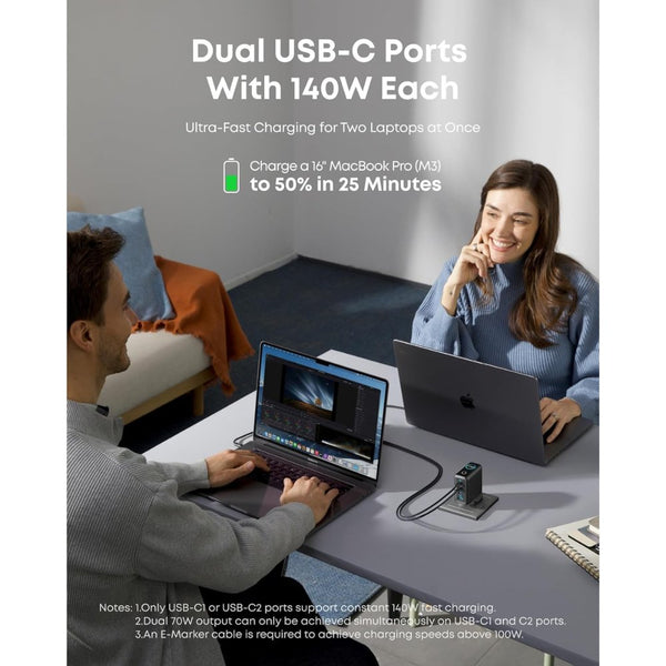 Anker 140W 4-Port GaN Laptop Charger with Smart Display USB-C Cable B2697KZ1 Qatar